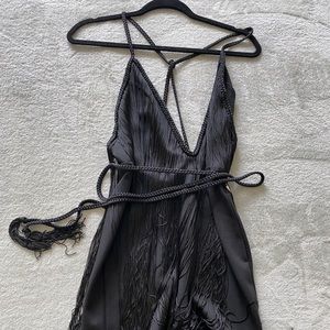 Luxury dress with fringe. Size Small